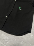 Dior Fashion Versatile Embroidered Clover Logo Casual Long Sleeve Shirt