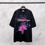 Balenciaga 26SS Fashion Sunset Logo Printed Short Sleeve Unisex Casual Versatile T-shirt