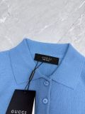 Gucci 26SS Women's Fashion Versatile Embroidered GG Knitted Short Sleeve