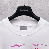 Balenciaga 26SS Fashion Sunset Logo Printed Short Sleeve Unisex Casual Versatile T-shirt