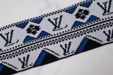 Louis Vuitton Fashion Fair Island Geometric Color Block Inlaid Knitted Short Sleeve