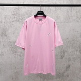 Balenciaga 26SS Fashion 520 Stickers Round Neck T-shirt Unisex Casual Oversize Short Sleeve