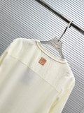 Louis Vuitton 26SS New Unisex Fashion Embroidered Logo Waffle Round Neck Long Sleeve T-shirt
