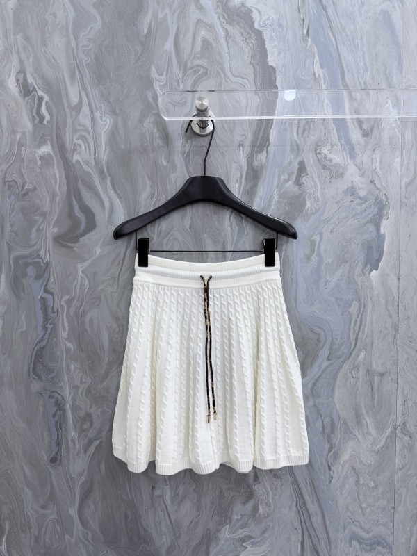 Louis Vuitton 26SS Women's Fashion Drawstring Knitted Casual Short Skirt