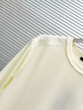 Louis Vuitton 26SS New Unisex Fashion Embroidered Logo Waffle Round Neck Long Sleeve T-shirt
