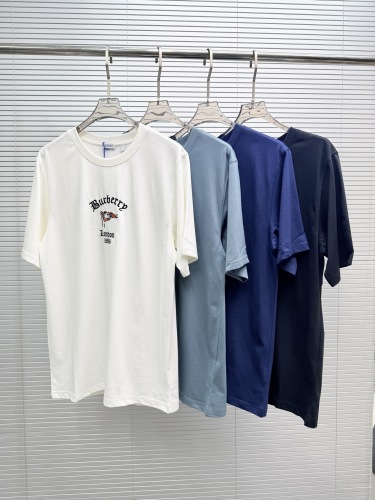 Burberry 26SS Fashion Embroidered Round Neck Short Sleeve Couple's Casual Versatile T-shirt