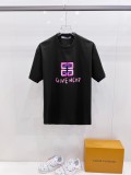 Givenchy Fashion Gradient 3D Offset Logo T-shirt Couple Casual Versatile Short Sleeve