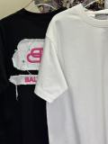 Balenciaga Classic Patchwork Embroidered Logo T-shirt Couple Casual Versatile Short Sleeve
