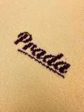 Prada Classic Logo Jacquard Round Neck Casual Versatile Knitted Short Sleeve
