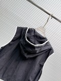 Chanel Fashion Ultra Thin Sunscreen Hooded Zipper Vest Set Women's Casual Shorts