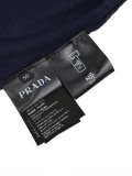Prada Classic Logo Jacquard Round Neck Casual Versatile Knitted Short Sleeve