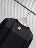 Louis Vuitton 26SS New Unisex Fashion Embroidered Logo Waffle Round Neck Long Sleeve T-shirt
