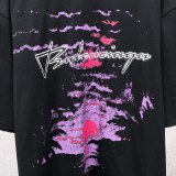 Balenciaga 26SS Fashion Sunset Logo Printed Short Sleeve Unisex Casual Versatile T-shirt