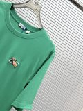 Burberry 26SS Fashion Embroidered Warhorse Round Neck Short Sleeve Couple's Casual Versatile T-shirt