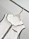 Chanel Fashion Ultra Thin Sunscreen Hooded Zipper Vest Set Women's Casual Shorts