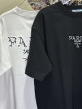 Prada 26SS Classic Embroidered Logo T-shirt Couple Casual Versatile Short Sleeve