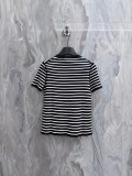 Dior 26SS Women's Classic Versatile Striped Slim Knitted Short Sleeve