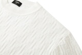 Fendi Classic Full FF Jacquard Round Neck Long Sleeve Knitted Shirt