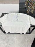 Chanel Classic Sparkling Pink Logo Printed T-shirt Couple Casual Versatile Short Sleeve