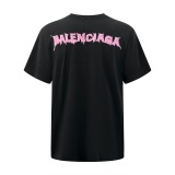 Balenciaga High Street Dissolved Logo Printed Short Sleeve Unisex Casual Versatile T-shirt