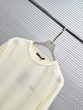 Louis Vuitton 26SS New Unisex Fashion Embroidered Logo Waffle Round Neck Long Sleeve T-shirt