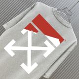 Off White Classic Arrow Logo Printed T-shirt Couple Casual Loose Short Sleeve