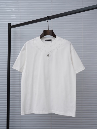 Chrome Hearts 26SS Fashion Embroidered Cross Short Sleeve Unisex Casual Versatile T-shirt