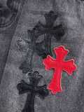 Chrome Hearts High Street Cross Denim Shorts Unisex Casual Versatile Shorts