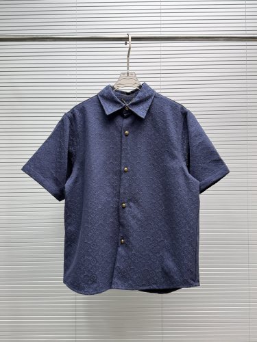 Louis Vuitton 26SS Unisex Fashion Full Logo Casual Denim Shirt Set
