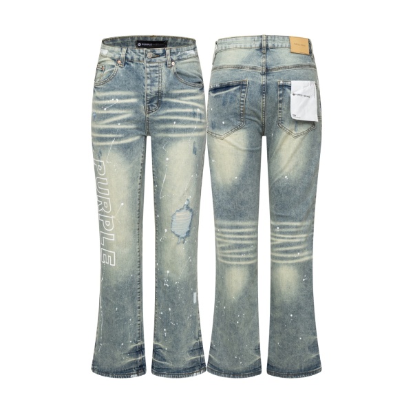 Purple Brand 26SS High Street Ink Patch Washed Jeans