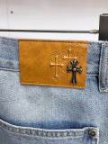 Chrome Hearts 26SS High Street Cross Denim Shorts Unisex Casual Washed Shorts