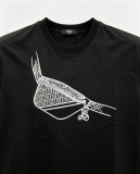 Fendi Fashion Bag Printed T-shirt Couple Casual Loose Short Sleeve
