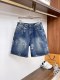Chrome Hearts 26SS Classic Embroidered Cross Denim Shorts Unisex Casual Washed Shorts