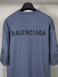 Balenciaga Retro Embroidered Logo T-shirt Couple Casual Loose Tie Dyeing Short Sleeve