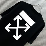 Off White Classic Arrow Logo Printed T-shirt Couple Casual Loose Short Sleeve