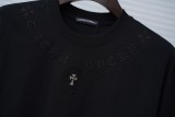 Chrome Hearts 26SS Fashion Embroidered Cross Short Sleeve Unisex Casual Versatile T-shirt
