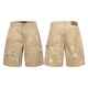 Louis Vuitton 2026SS Fashion Embroidered Graffiti Work Shorts Casual Versatile Shorts