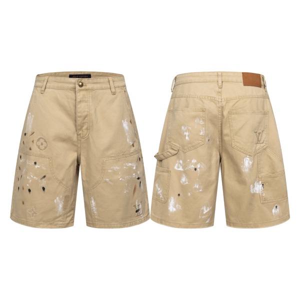 Louis Vuitton 2026SS Fashion Embroidered Graffiti Work Shorts Casual Versatile Shorts