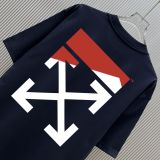 Off White Classic Arrow Logo Printed T-shirt Couple Casual Loose Short Sleeve