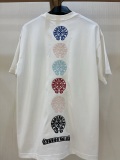 Chrome Hearts Fashion Color Cross Embroidered T-shirt Couple Casual Loose Short Sleeve
