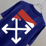 Off White Classic Arrow Logo Printed T-shirt Couple Casual Loose Short Sleeve