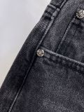 Chrome Hearts High Street Cross Denim Shorts Unisex Casual Versatile Shorts