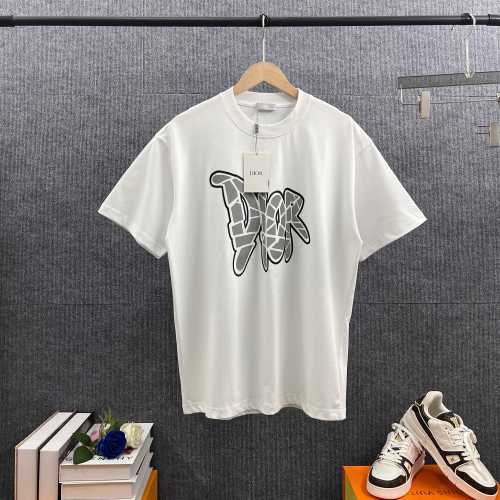Dior Classic Logo Printed Short Sleeve Unisex Casual Versatile T-shirt