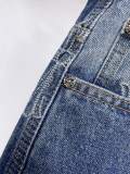 Chrome Hearts 26SS Classic Embroidered Cross Denim Shorts Unisex Casual Washed Shorts