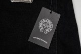 Chrome Hearts Fashion Blue White Leather Cross Denim Shorts Couple Casual Versatile Shorts