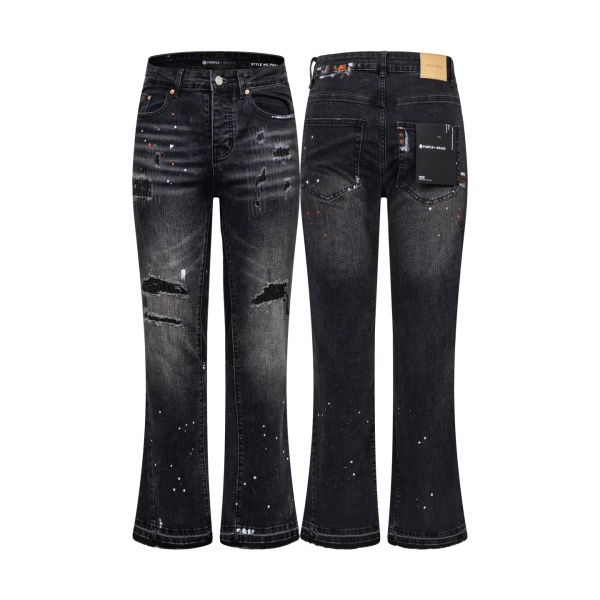 Purple Brand 26SS High Street Ink Patch Washed Jeans