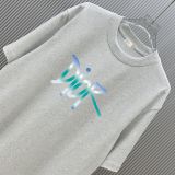 Dior Fashion Logo Printed T-shirt Couple Casual Loose Short Sleeve