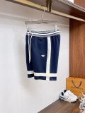Dior 26SS Fashion Embroidered Logo Splicing Shorts for Men's Casual Drawstring Sports Pants