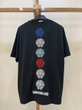 Chrome Hearts Fashion Color Cross Embroidered T-shirt Couple Casual Loose Short Sleeve