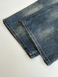 Balenciaga New Couple High Street Patch Logo Letter Washed Wide Leg Jeans